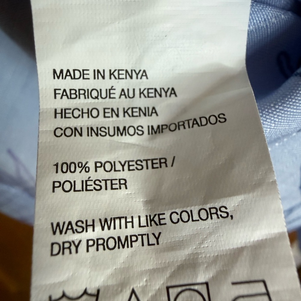 Van Heusen Light Blue Leaf Print Shirt - Picture 6 of 6